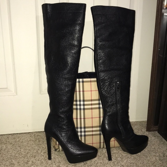 burberry over the knee boots